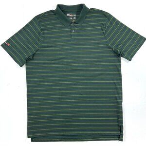 RLX Ralph Lauren Golf Polo Shirt Mens Size XL Green Stripe Poly Cotton Casual